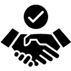 Black and white illustration of a cyclist.
